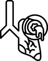 Bronchiectasis Line Icon vector