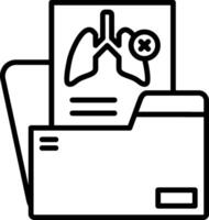 Tuberculosis Folder Line Icon vector