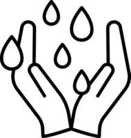 Sweaty Hands Line Icon vector