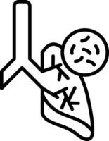 Germs In Lungs Line Icon vector