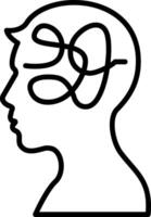 Confusion Line Icon vector