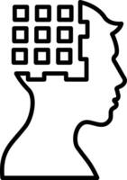 Amnesia Line Icon vector