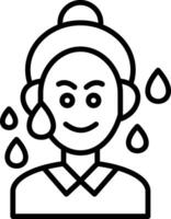 Sweating Line Icon vector