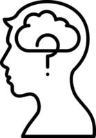 Memory Loss Line Icon vector