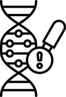 Genetics Problem Line Icon vector