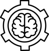 Brain Functions Line Icon vector