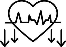 Blood Pressure Drop Line Icon vector