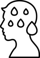 Sweating Line Icon vector