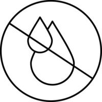 No Potable Line Icon vector