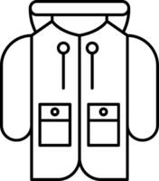 Rain Coat Line Icon vector