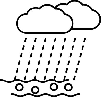 Raining Line Icon
