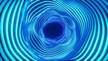 Abstract neon gradient tunnel background, 3d rendering. video