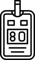 Glucose Meter Line Icon vector