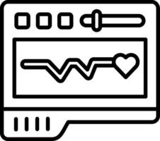 Pacemaker Line Icon vector