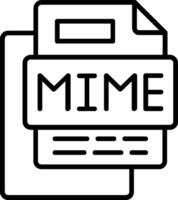 Mime File Line Icon vector