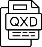 QXD File Line Icon vector