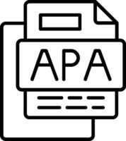 Apa File Line Icon vector