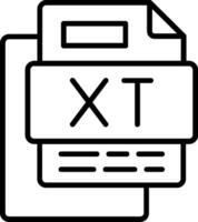 Xt File Line Icon vector