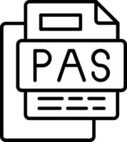 PAS File Line Icon vector