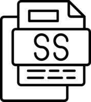 SS File Line Icon vector