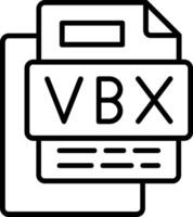 VBX File Line Icon vector