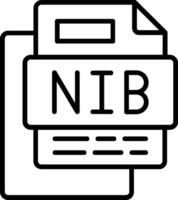 Nib File Line Icon vector