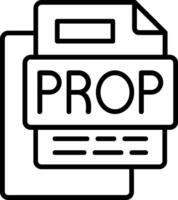 Prop File Line Icon vector