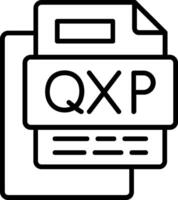 Qxp File Line Icon vector