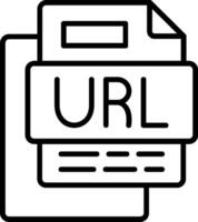 Url File Line Icon vector
