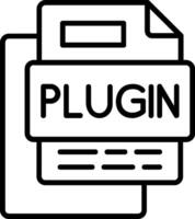 Plugin File Line Icon vector
