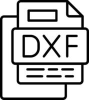 Dxf File Line Icon vector