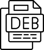 Deb File Line Icon vector