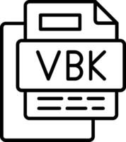 Vbk File Line Icon vector