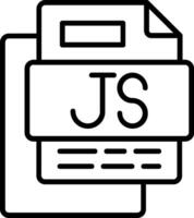 JS File Line Icon vector