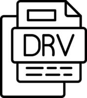 DRV File Line Icon vector