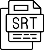 SRT File Line Icon vector