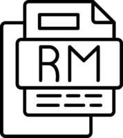 RM File Line Icon vector