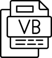 VB File Line Icon vector