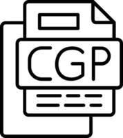 CGI File Line Icon vector