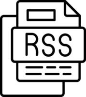 Rss File Line Icon vector