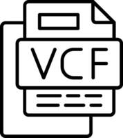 VCF File Line Icon vector