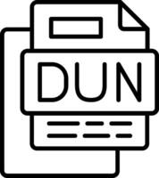 DUN File Line Icon vector