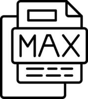 MAX File Line Icon vector