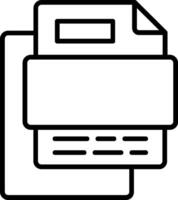 EPS File Line Icon vector