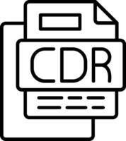 CDR File Line Icon vector