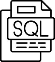 SQL File Line Icon vector