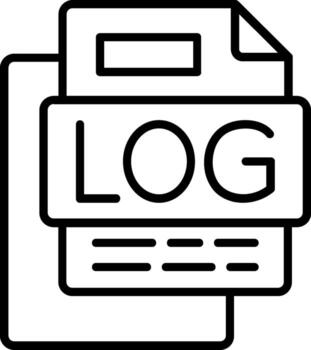 LOG File Line Icon vector