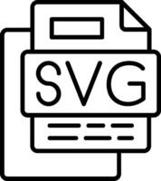 SVG File Line Icon vector
