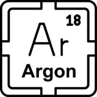 Argon Line Icon vector