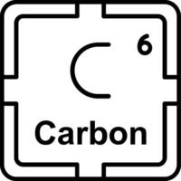 Carbon Line Icon vector